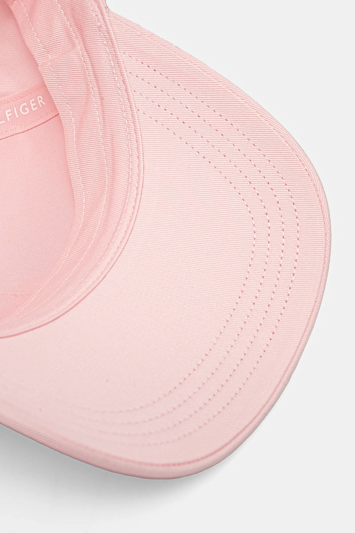 Tommy Hilfiger czapka z daszkiem bawełniana dziecięca różowy AU0AU01528.G.PPYA