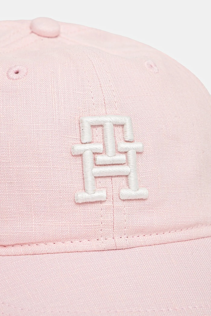 Tommy Hilfiger czapka z daszkiem bawełniana dziecięca AU0AU01954.G.PPYA różowy SS25