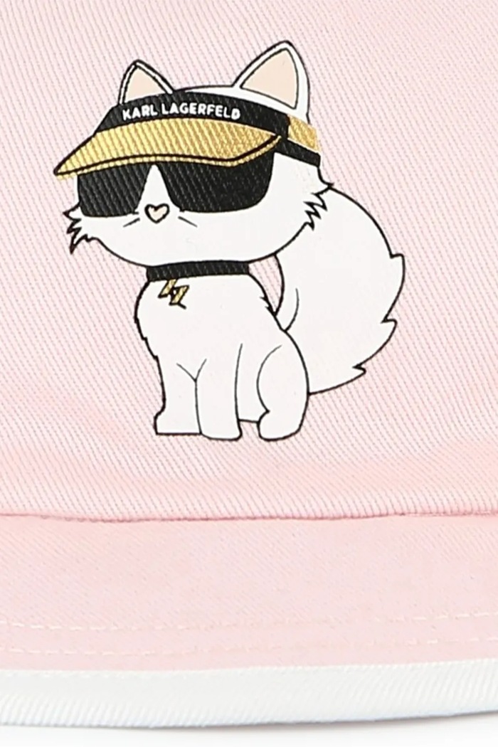 Karl Lagerfeld czapka z daszkiem bawełniana dziecięca Z30572 różowy