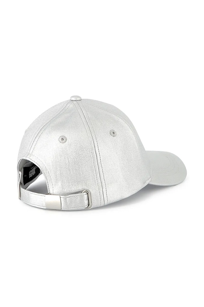 Karl Lagerfeld czapka z daszkiem bawełniana dziecięca Z30392 srebrny SS25