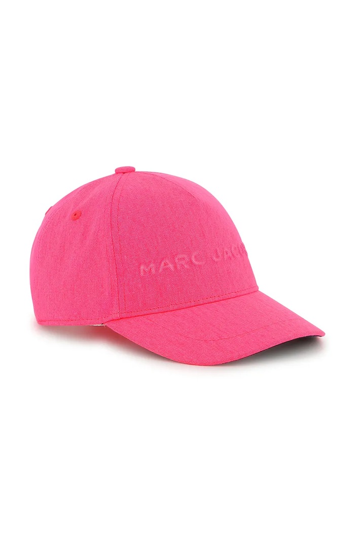 Παιδικό βαμβακερό καπέλο μπέιζμπολ Marc Jacobs λεπτό μοτίβο ροζ W60561