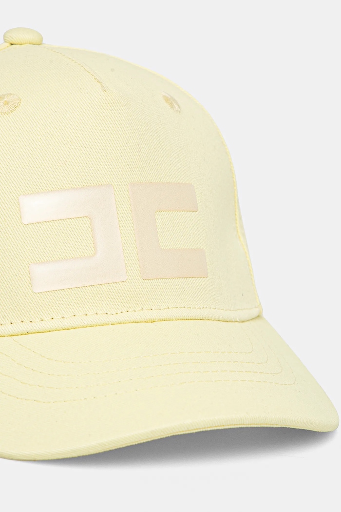 Bavlněná baseballová čepice Elisabetta Franchi EFCP025.C.CA010 žlutá SS25