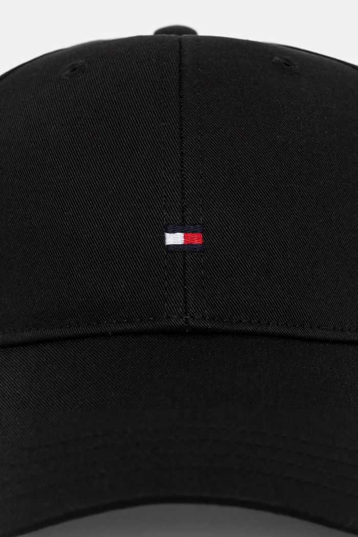 Παιδικό βαμβακερό καπέλο μπέιζμπολ Tommy Hilfiger AU0AU01528.PPYA μαύρο SS25
