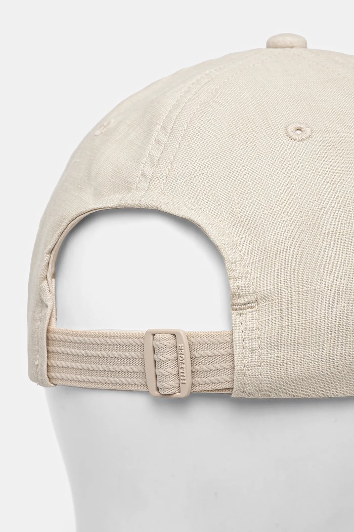 Chłopiec Tommy Hilfiger czapka z daszkiem bawełniana dziecięca AU0AU01954.PPYA beżowy