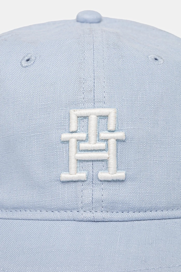 Dětská bavlněná kšiltovka Tommy Hilfiger AU0AU01954.PPYA modrá SS25