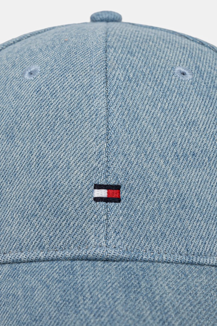 Pamučna kapa sa šiltom za bebe Tommy Hilfiger AU0AU01964.PPYA plava SS25