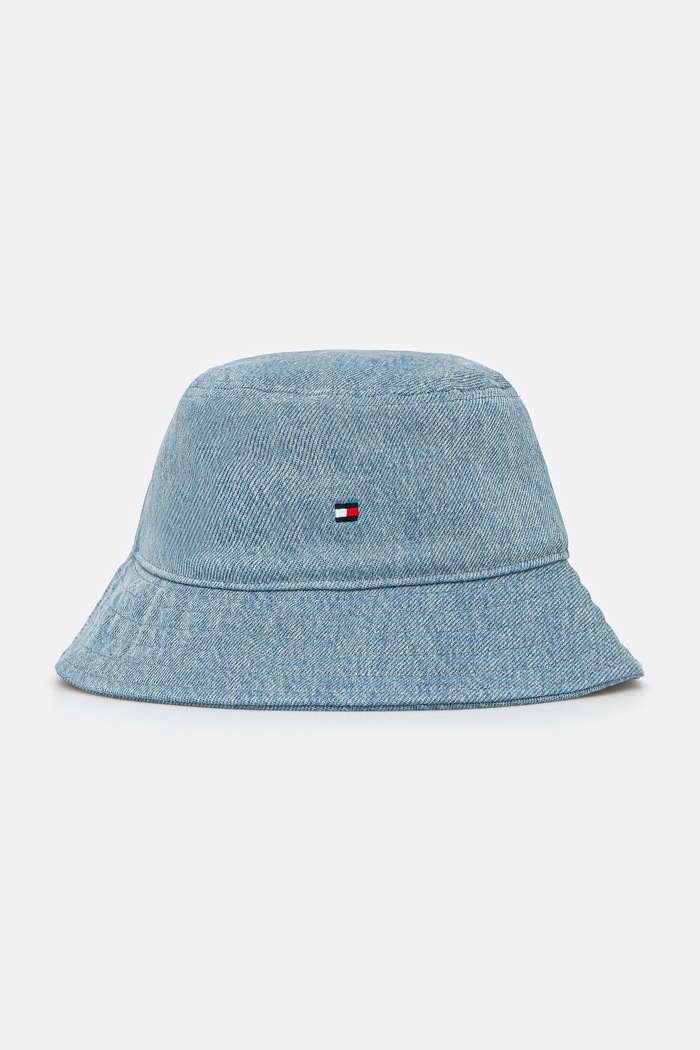 Παιδικό βαμβακερό καπέλο Tommy Hilfiger βαμβάκι μπλε AU0AU01965.PPYA