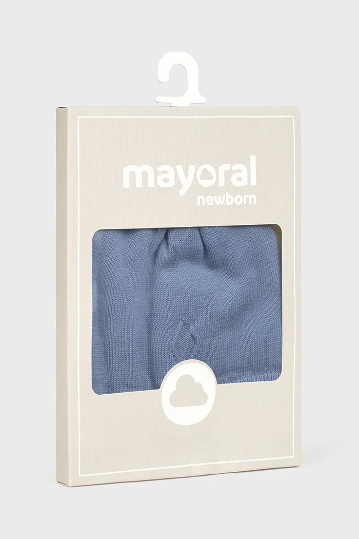 CHLAPEC Dětská bavlněná čepice Mayoral Newborn 9878.1F.Newborn.PPYH modrá