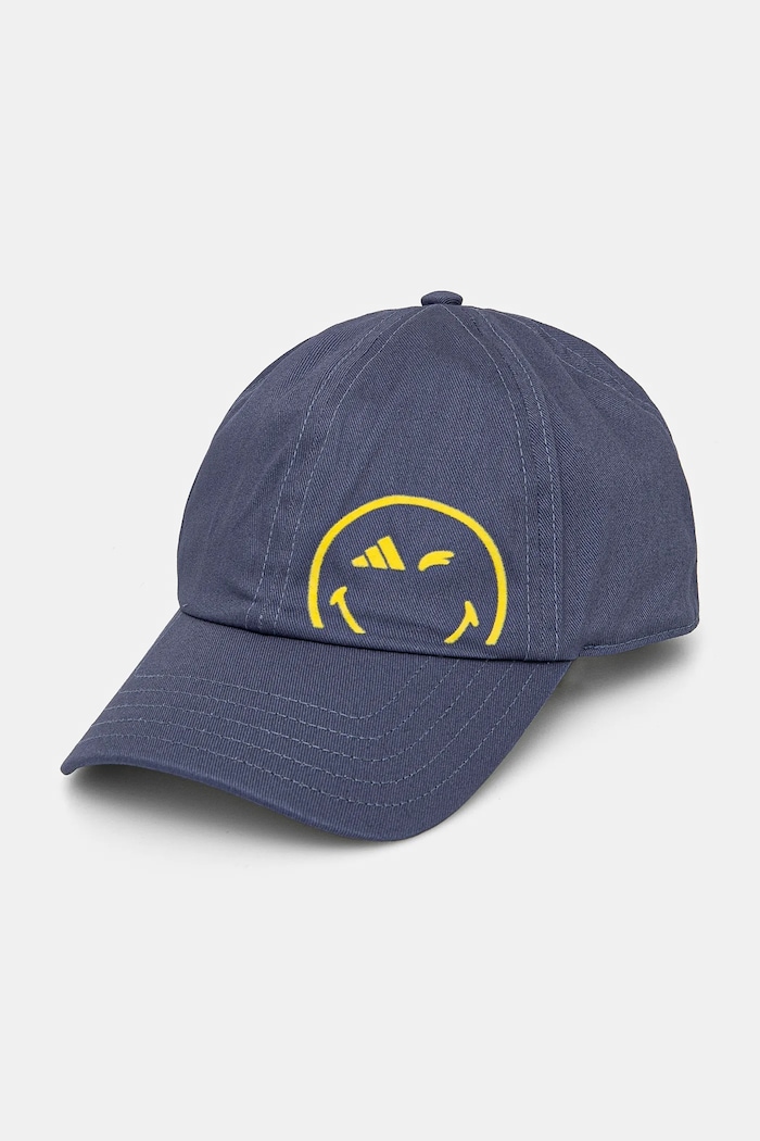 Detská bavlnená šiltovka adidas Performance SMILEY bavlna tmavomodrá JG5803
