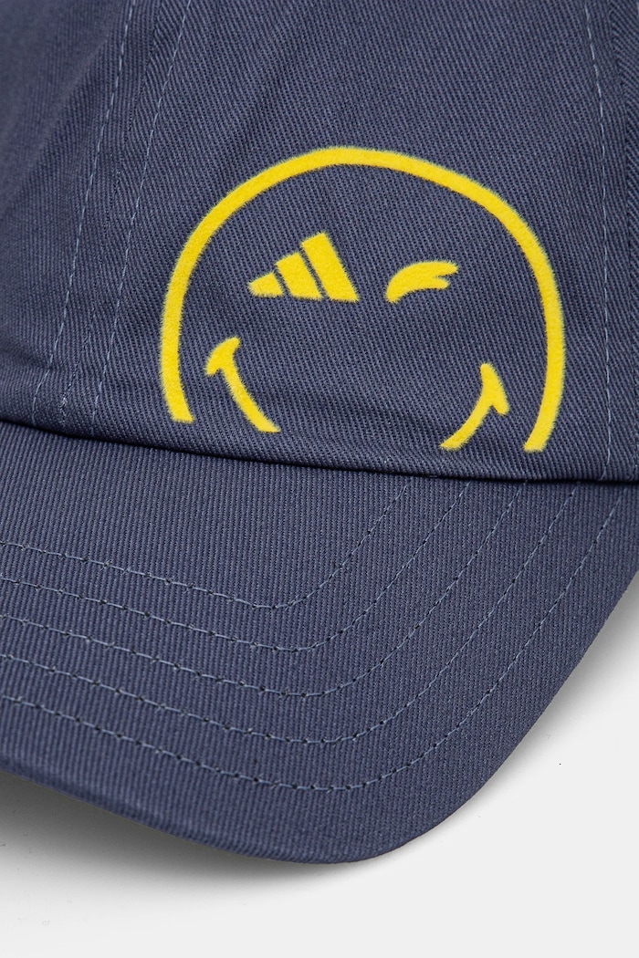 Detská bavlnená šiltovka adidas Performance SMILEY JG5803 tmavomodrá SS25