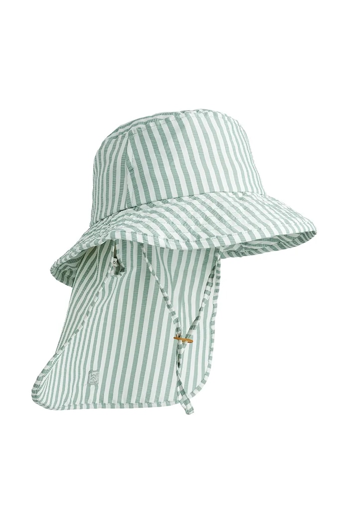 Детска капела Liewood Damona Stripe Sun Hat LW19938 тюркоазен SS25