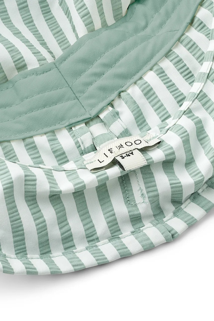 Детска капела Liewood Damona Stripe Sun Hat тюркоазен LW19938