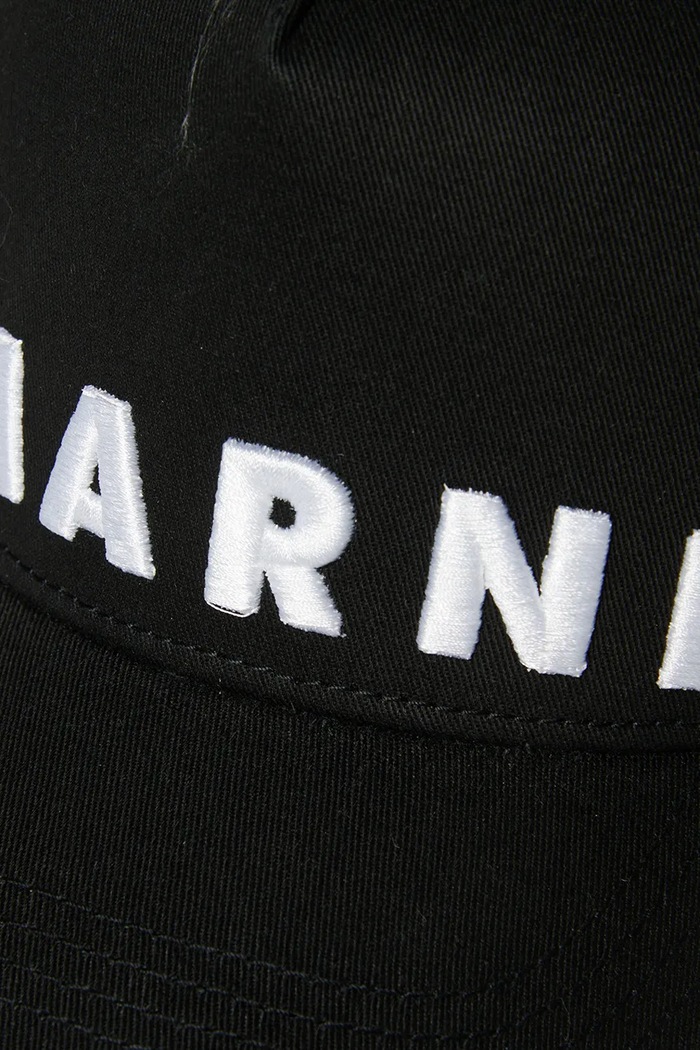 Marni șapcă din bumbac pentru copii MF38U HAT negru M01470