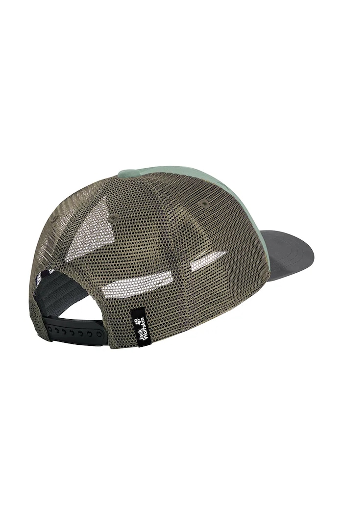 Chłopiec Jack Wolfskin czapka z daszkiem dziecięca ANIMAL MESH CAP K 1908565 zielony