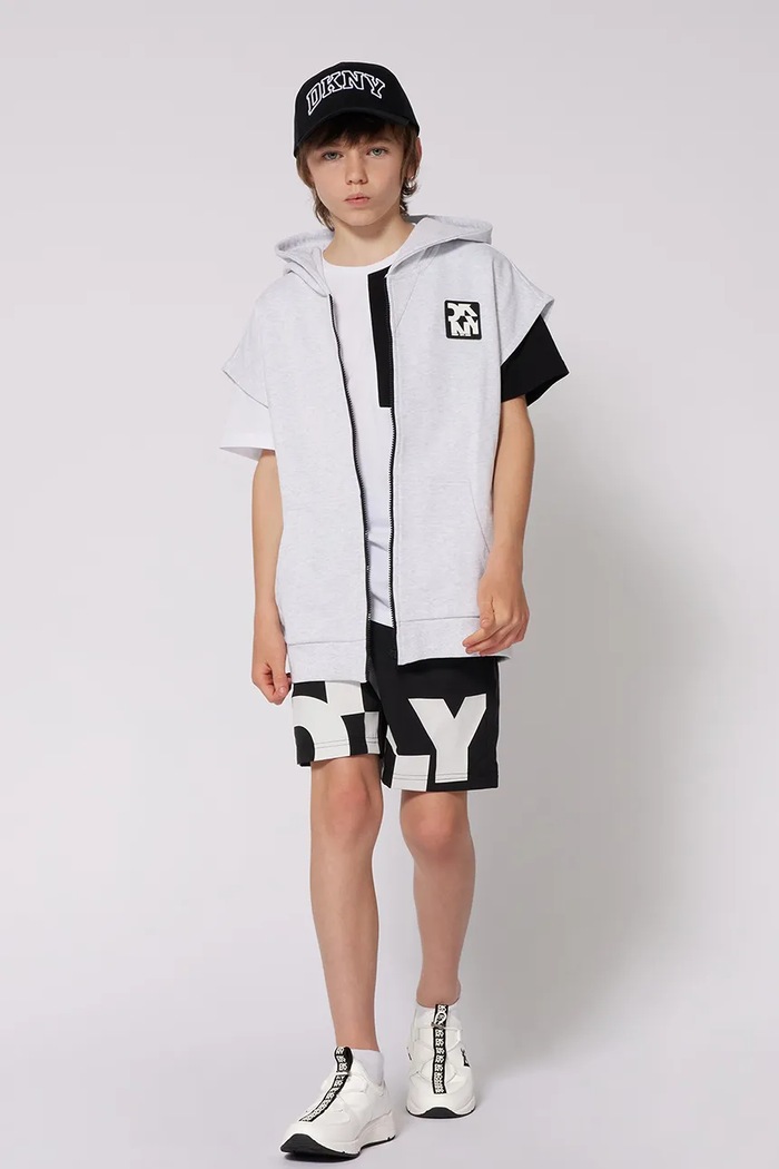 Dkny czapka z daszkiem bawełniana dziecięca D62100