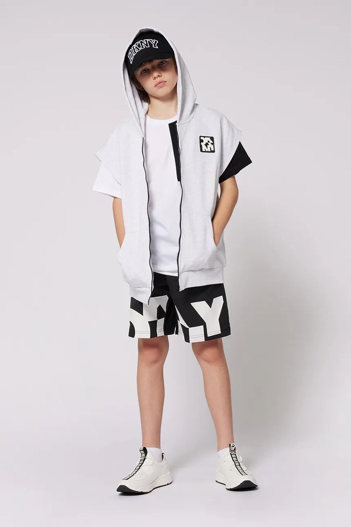 Dkny czapka z daszkiem bawełniana dziecięca D62100