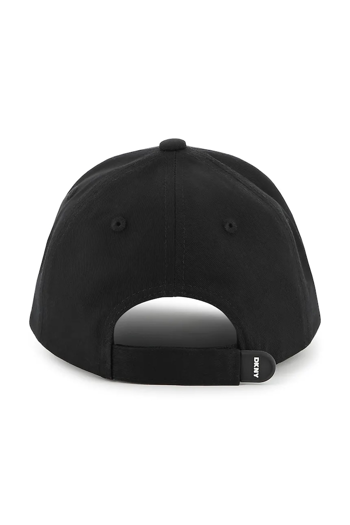 Dkny czapka z daszkiem bawełniana dziecięca czarny D62100