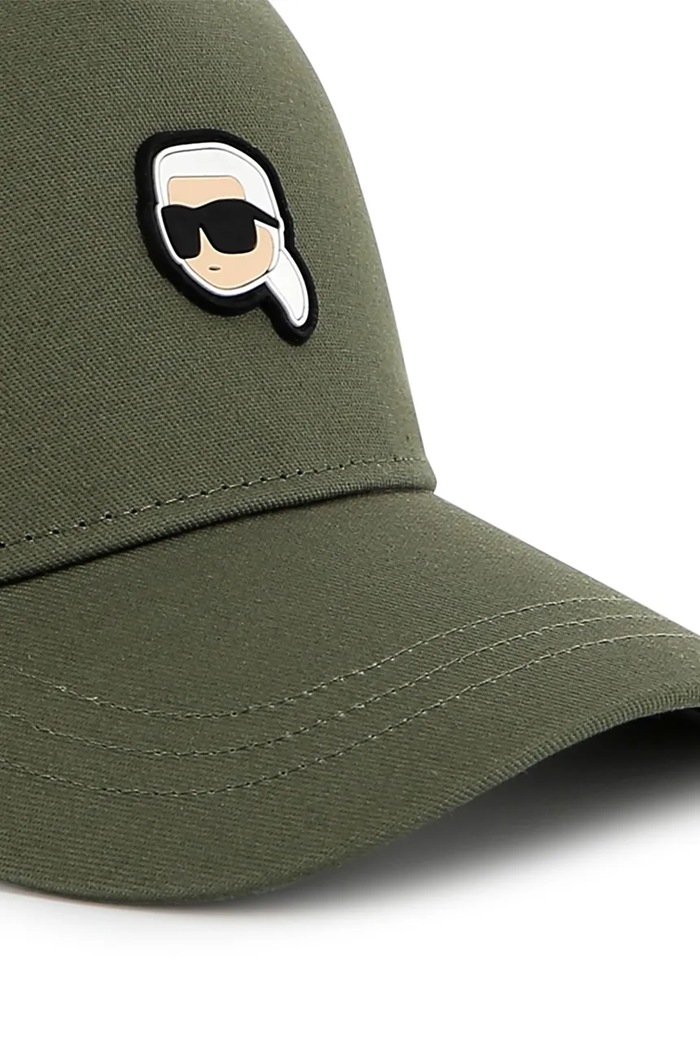 Karl Lagerfeld czapka z daszkiem bawełniana dziecięca zielony Z30398