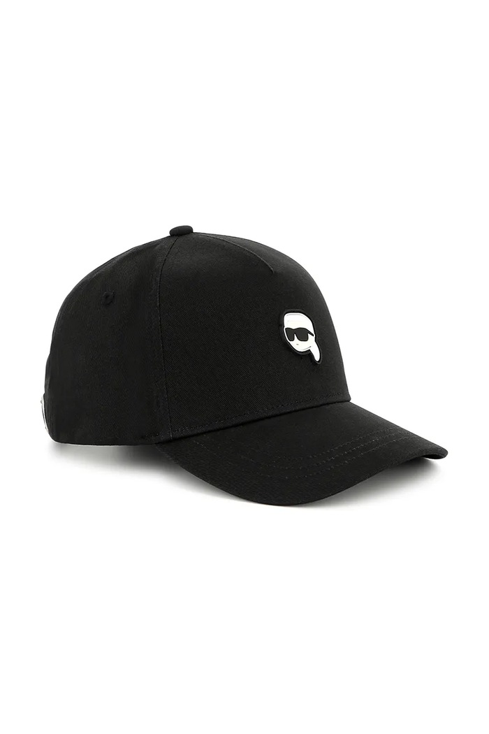 Karl Lagerfeld czapka z daszkiem bawełniana dziecięca Z30398 czarny SS25