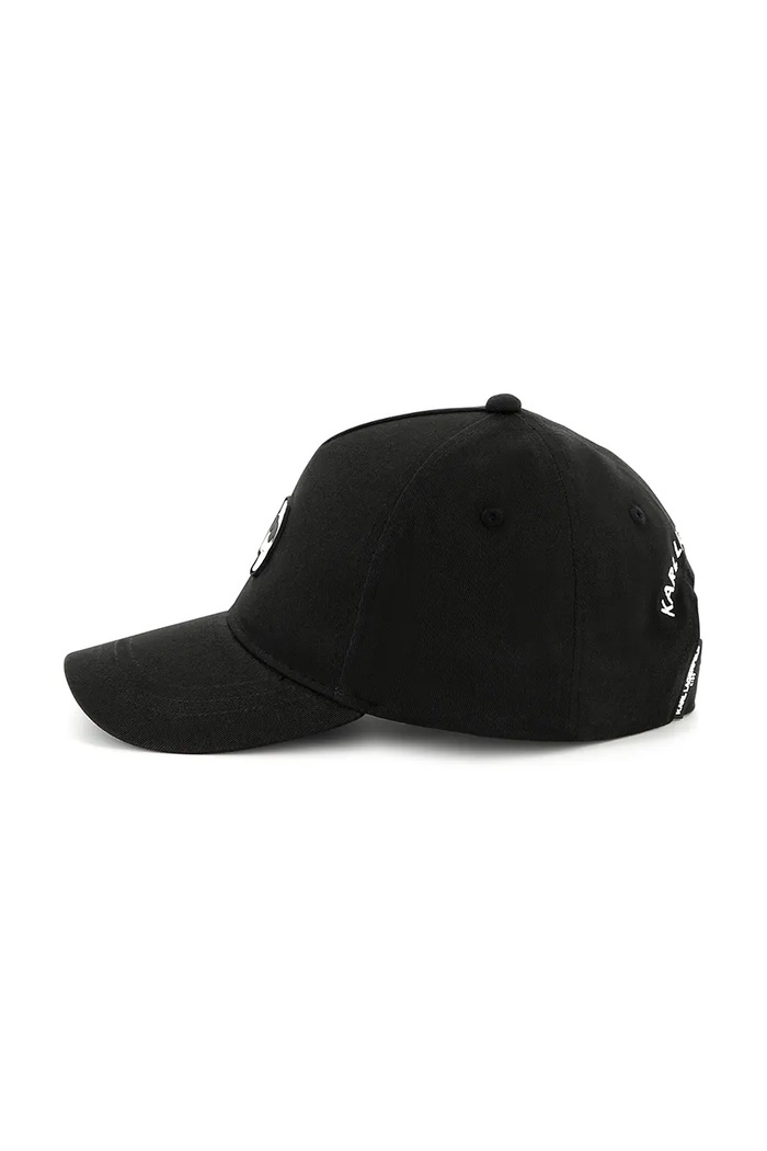 Karl Lagerfeld czapka z daszkiem bawełniana dziecięca czarny Z30398