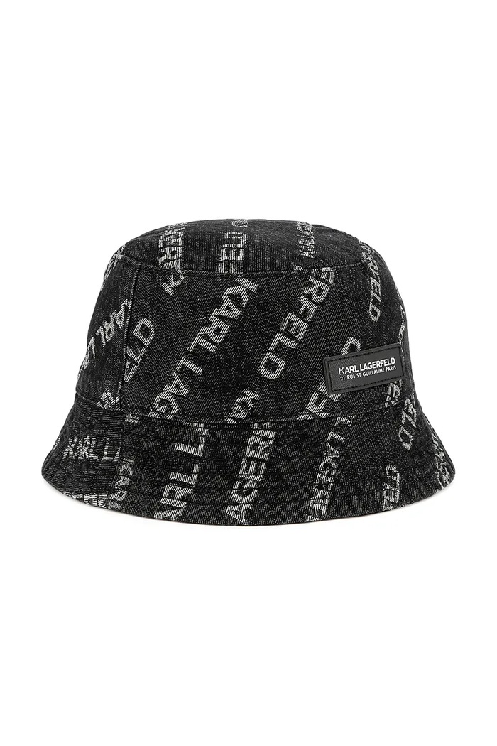 Παιδικό βαμβακερό καπέλο Karl Lagerfeld Z30399 μαύρο SS25