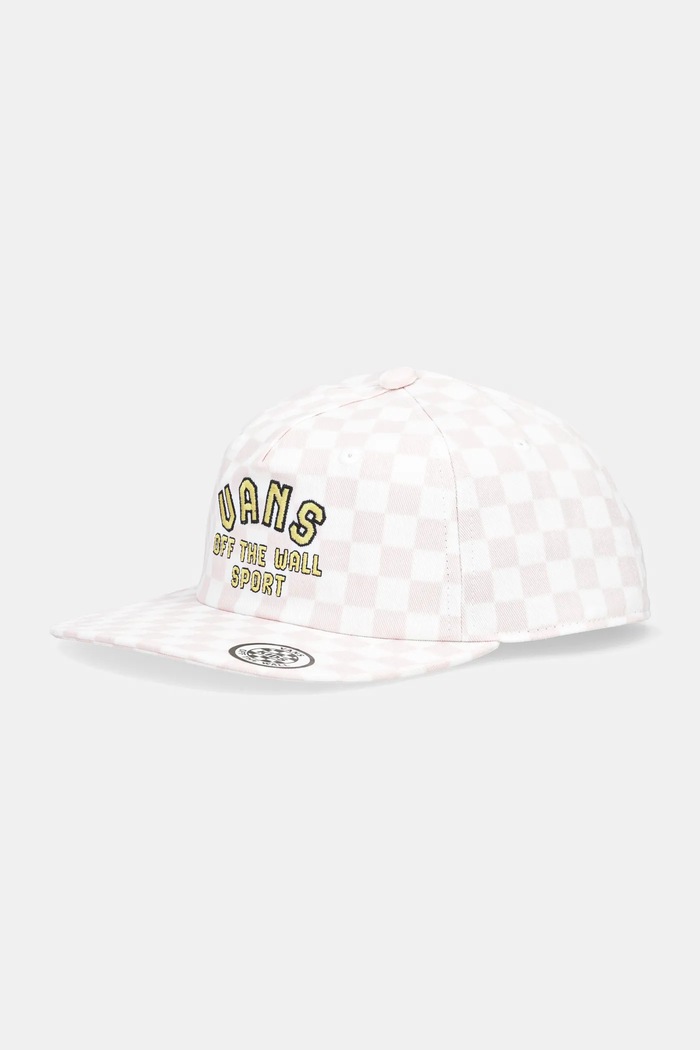 Vans czapka z daszkiem bawełniana dziecięca Willow Snapback wzorzyste różowy VN000MNCD3X1