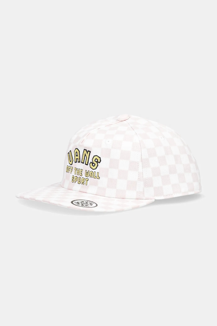 Vans czapka z daszkiem bawełniana dziecięca Willow Snapback wzorzyste różowy VN000MNCD3X1