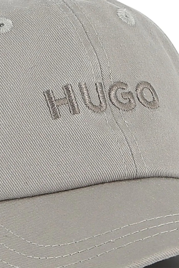 Παιδικό βαμβακερό καπέλο μπέιζμπολ HUGO G00320 γκρί SS25