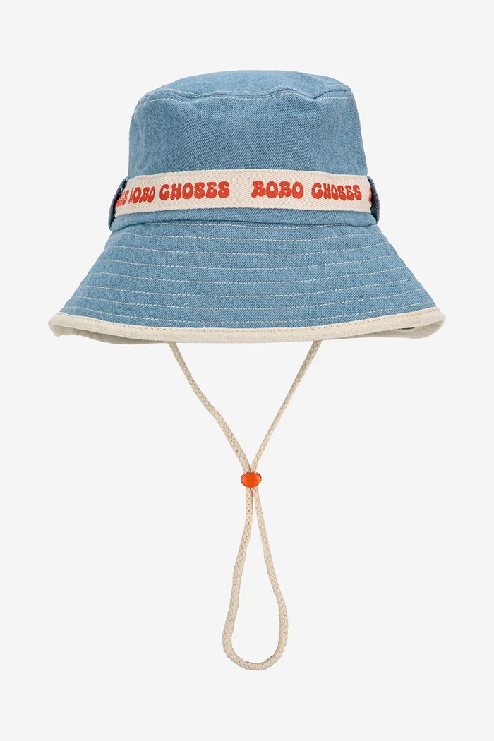 Детска памучна капела Bobo Choses 125AI018 син SS25