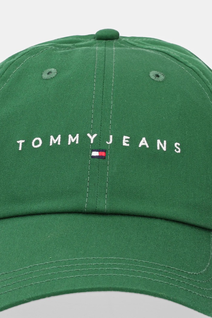 Tommy Jeans czapka z daszkiem bawełniana 0 AM0AM12958 zielony SS26