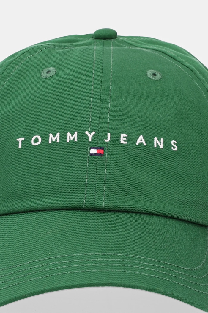 Tommy Jeans czapka z daszkiem bawełniana 0 AM0AM12958 zielony SS26