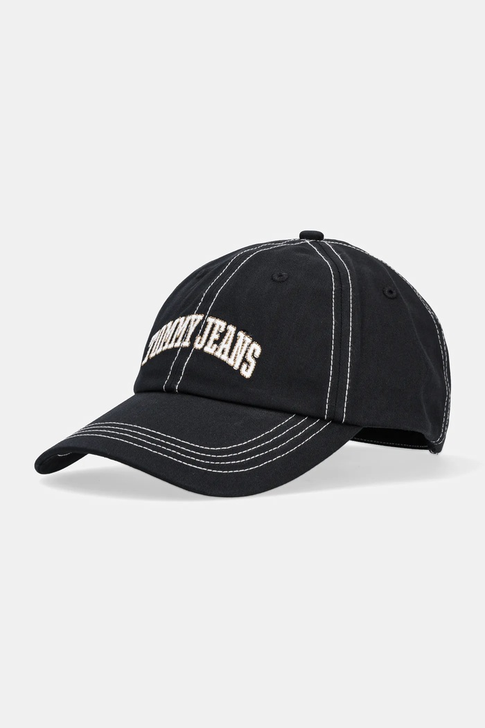 Bavlněná baseballová čepice Tommy Jeans bavlna černá AM0AM12956