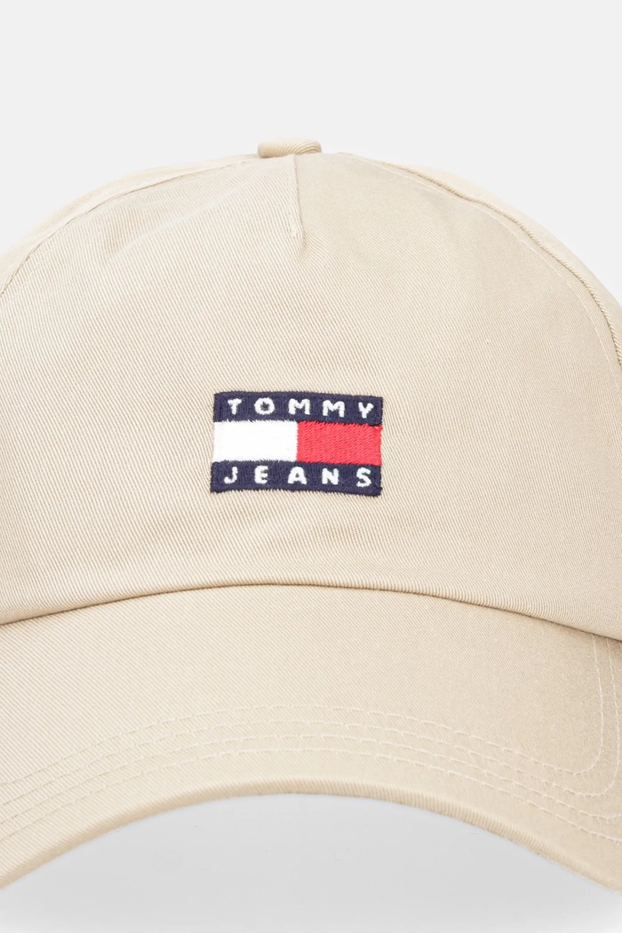 Tommy Jeans kšiltovka pánská bavlněná AM0AM12933 zelená SS26