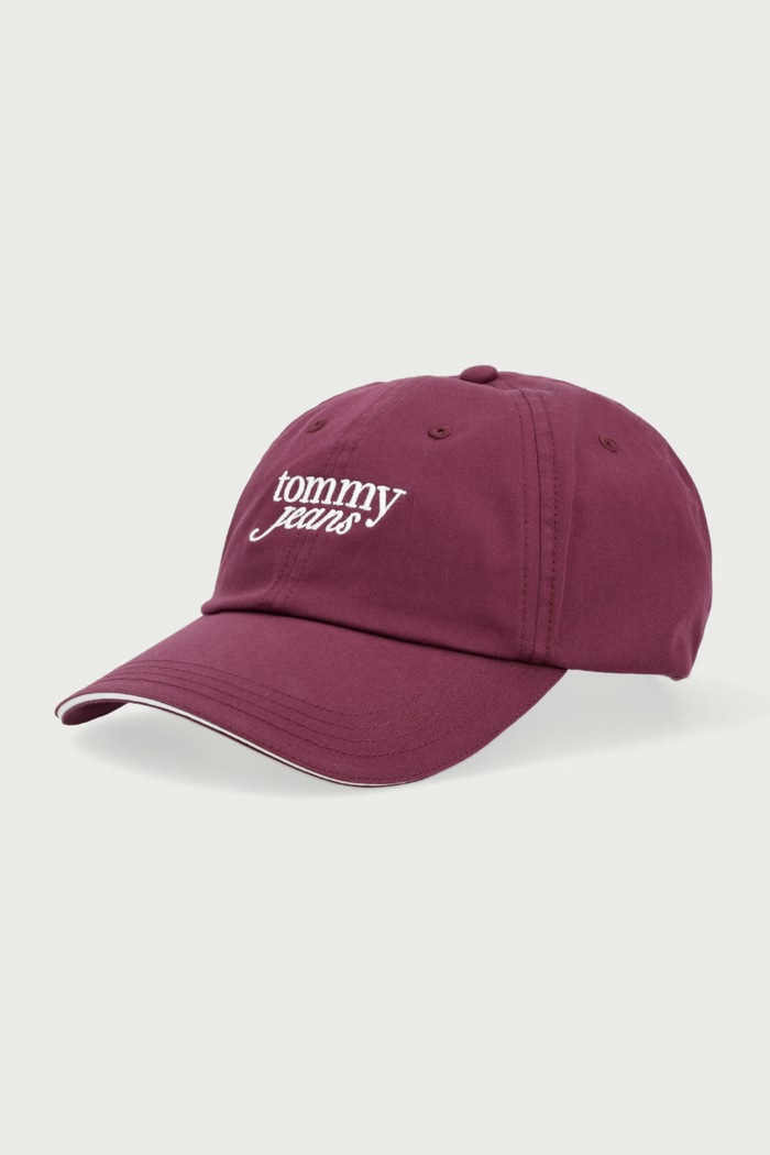 Tommy Jeans czapka z daszkiem męska bawełniana fioletowy AM0AM12933