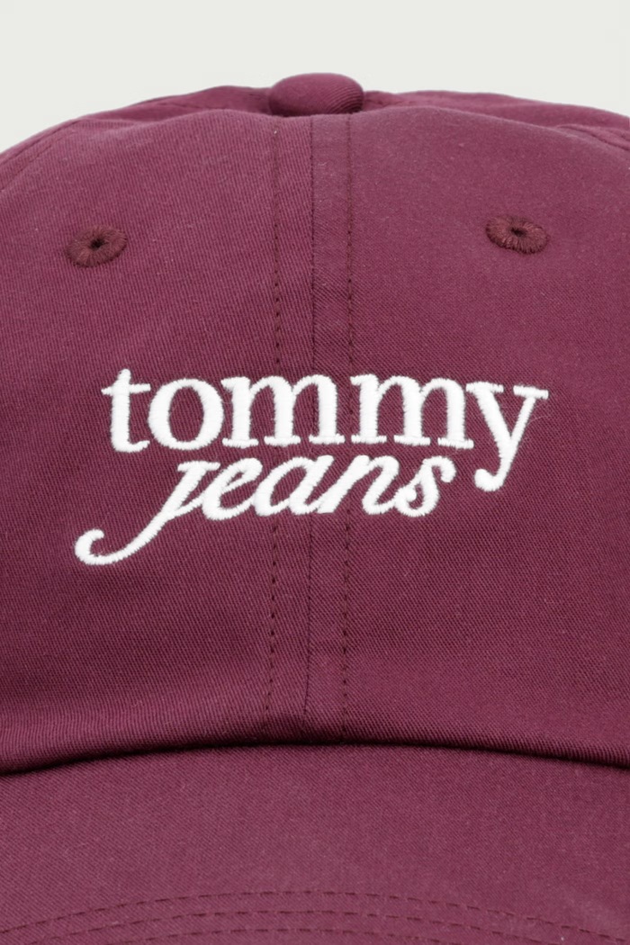 Tommy Jeans czapka z daszkiem męska bawełniana AM0AM12933 fioletowy SS26