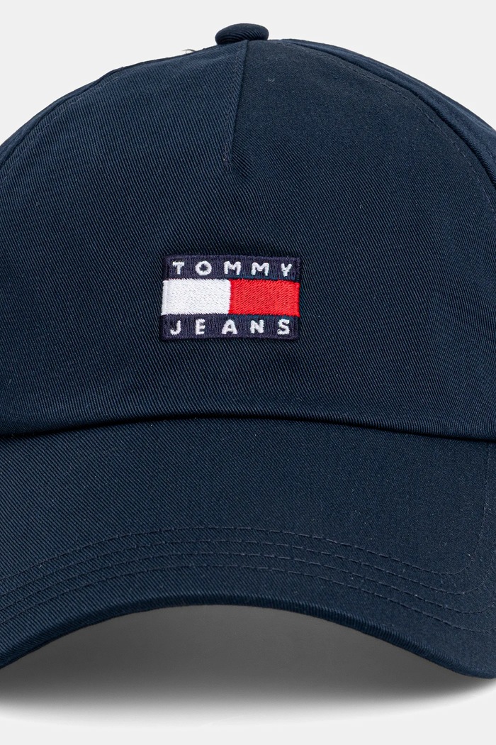 Tommy Jeans Καπέλο με γείσο ανδρικό βαμβακερό AM0AM12933 σκούρο μπλε SS26
