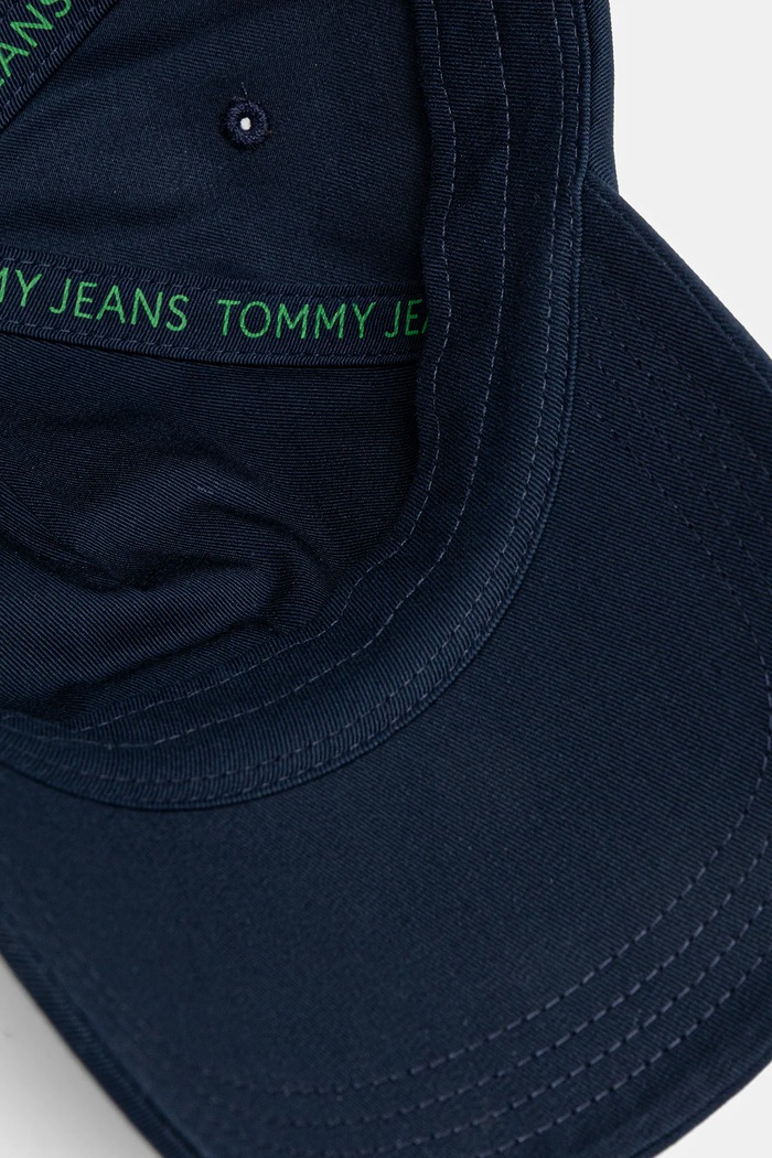 Tommy Jeans Καπέλο με γείσο ανδρικό βαμβακερό σκούρο μπλε AM0AM12933