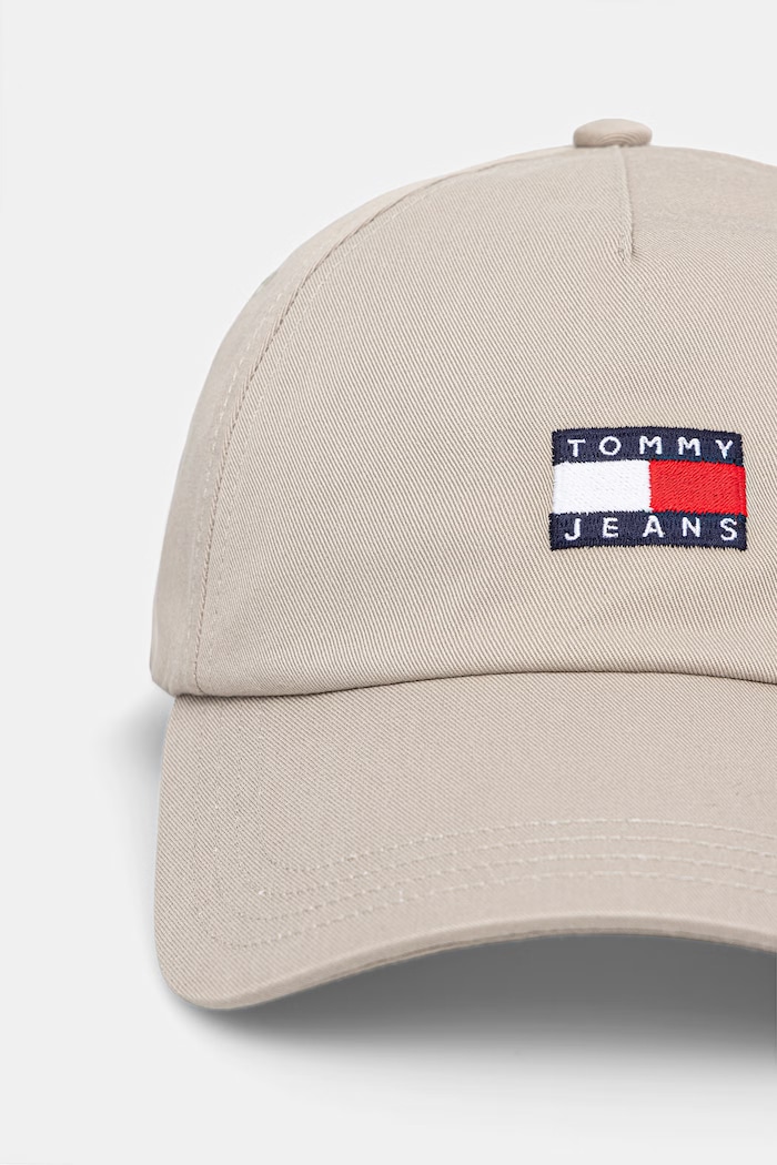 Tommy Jeans kapa s šiltom moška bombažna AM0AM12933 bež SS26