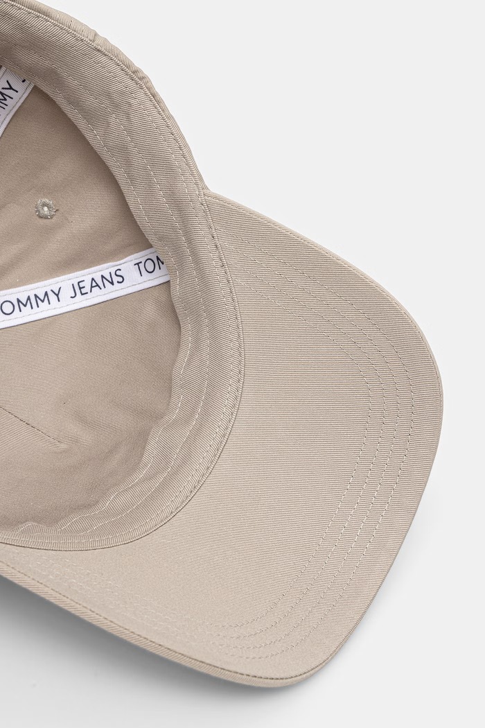 Tommy Jeans kapa s šiltom moška bombažna bež AM0AM12933