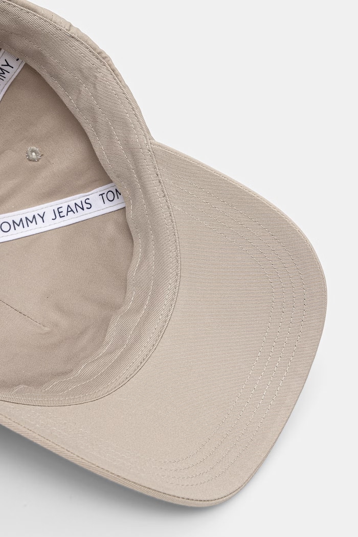 Tommy Jeans kapa s šiltom moška bombažna bež AM0AM12933