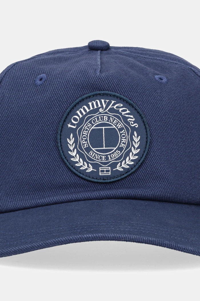 Βαμβακερό καπέλο του μπέιζμπολ Tommy Jeans AM0AM13318 σκούρο μπλε SS25