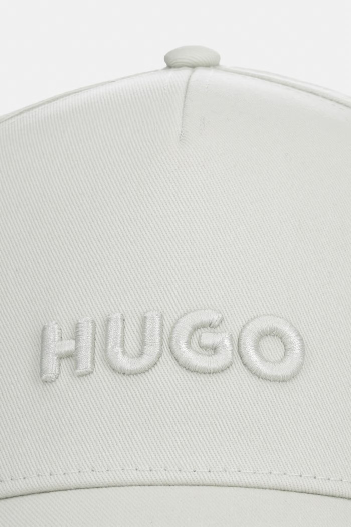 HUGO czapka z daszkiem męska bawełniana Jude 50533410 zielony SS26