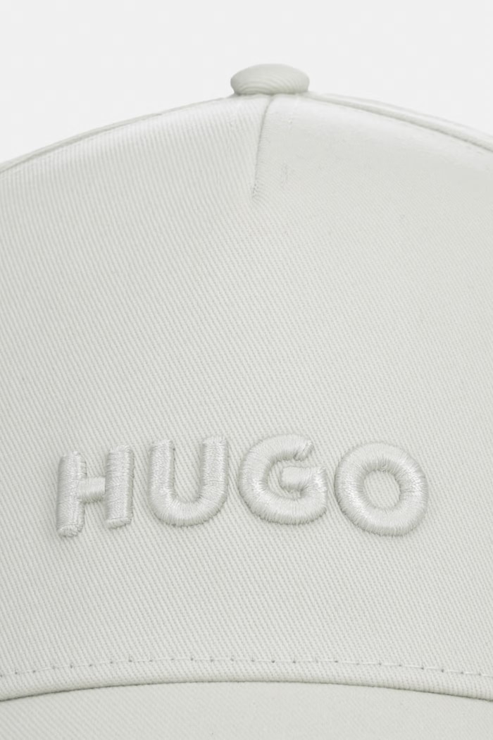 HUGO czapka z daszkiem męska bawełniana Jude 50533410 zielony SS26