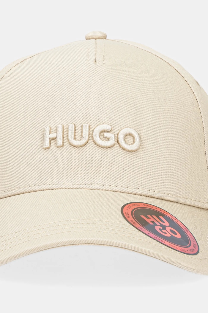 HUGO șapcă bărbătească de bumbac Jude 50533410 bej SS26