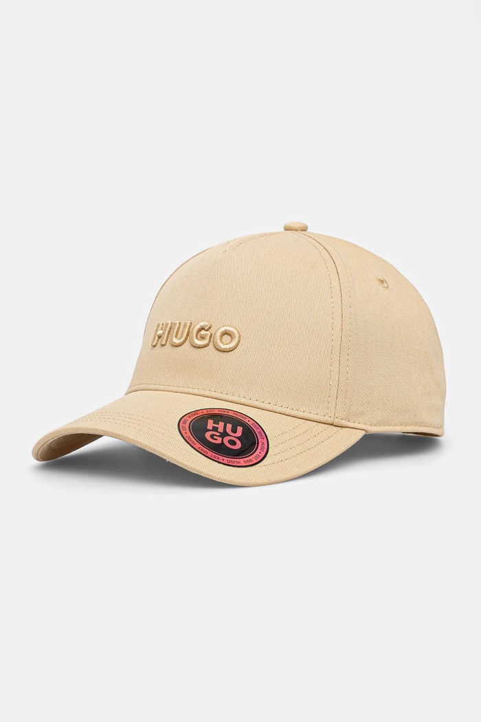 HUGO kšiltovka pánská bavlněná Jude bavlna béžová 50533410