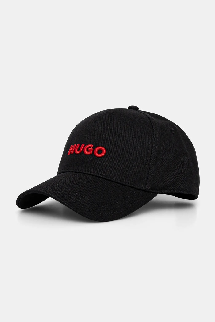 HUGO kšiltovka pánská bavlněná Jude bavlna černá 50533410