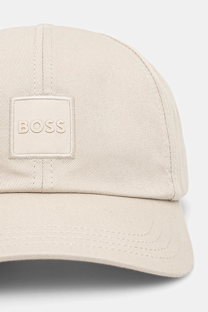 BOSS Orange baseballová čepice pánská bavlněná Derrel-PL 50535555 béžová SS26