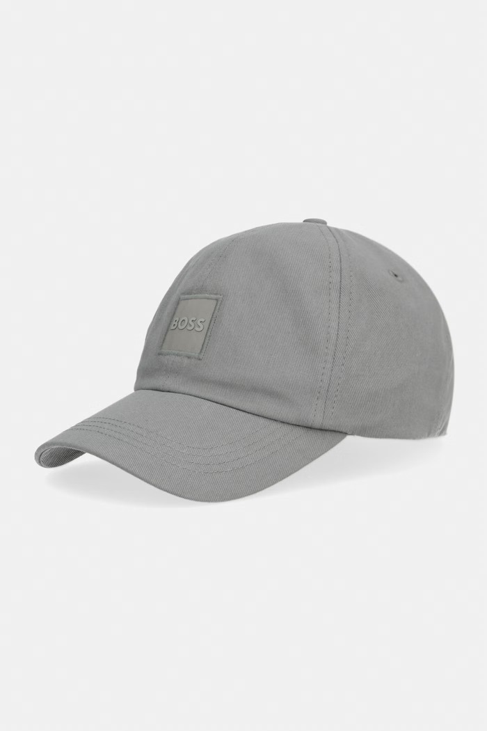 BOSS Orange baseball kapa moška bombažna Derrel-PL zelena 50535555