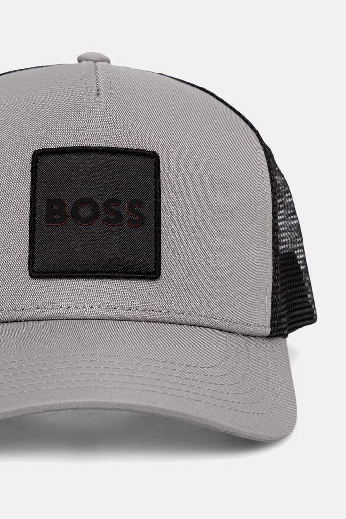 BOSS Orange šiltovka trucker pánska Elliot-PL 50535622 sivá SS26