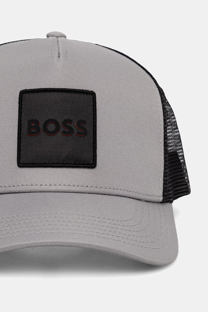 BOSS Orange šiltovka trucker pánska Elliot-PL 50535622 sivá SS26